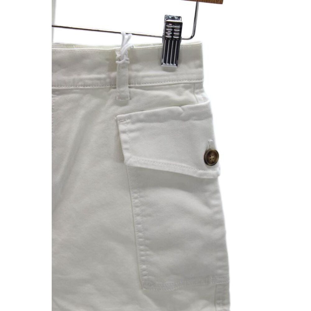 Frame Women Cargo Shorts White Cotton Elastane Size 26 - Picture 2 of 8
